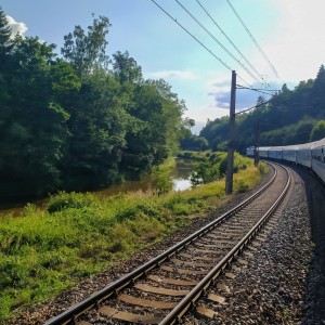 Train in the countryside