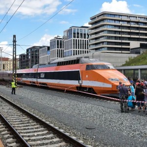 Vysokorychlostní vlak TGV Praha hlavní nádraží návštěva v Česku