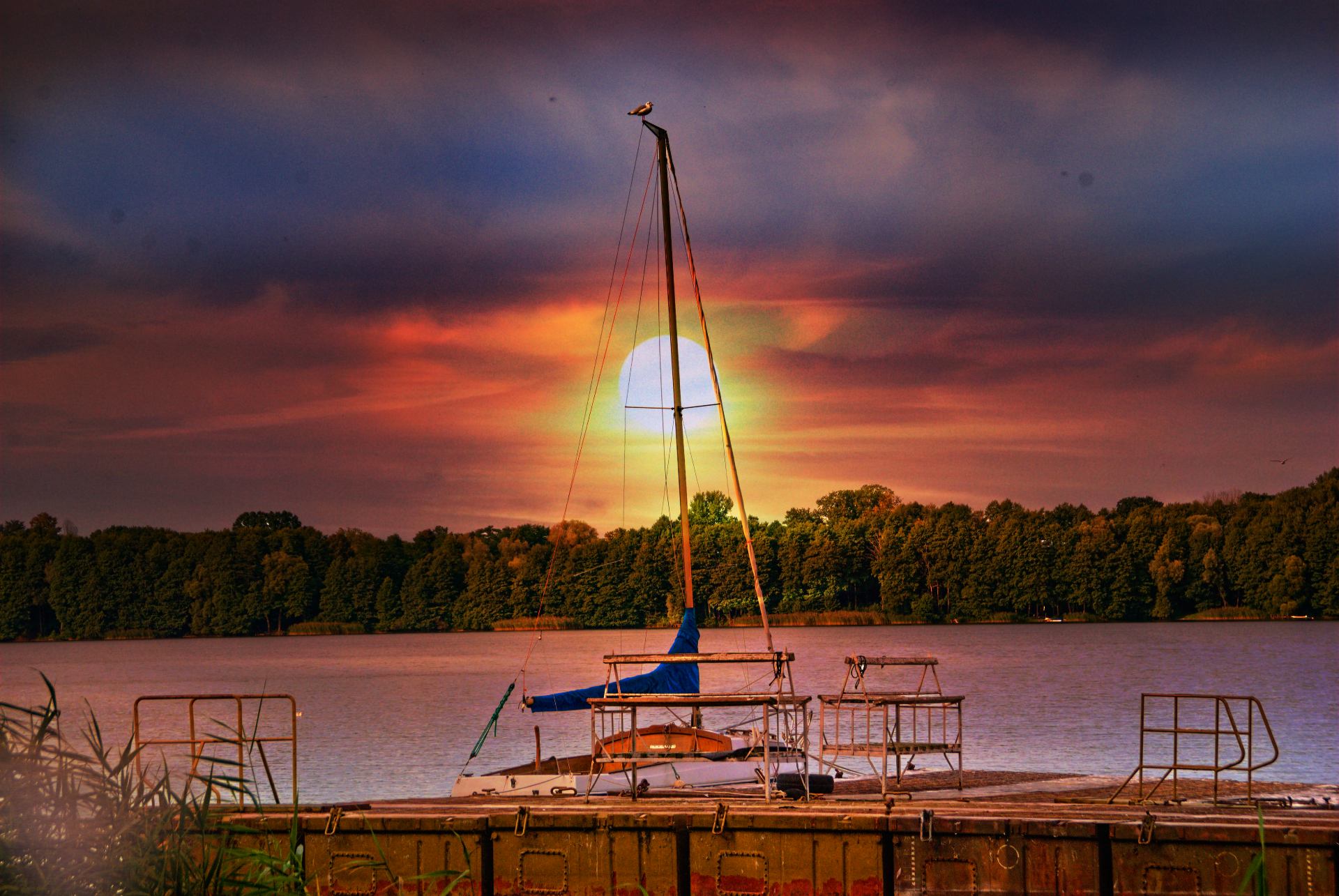 Sunset on the lake.