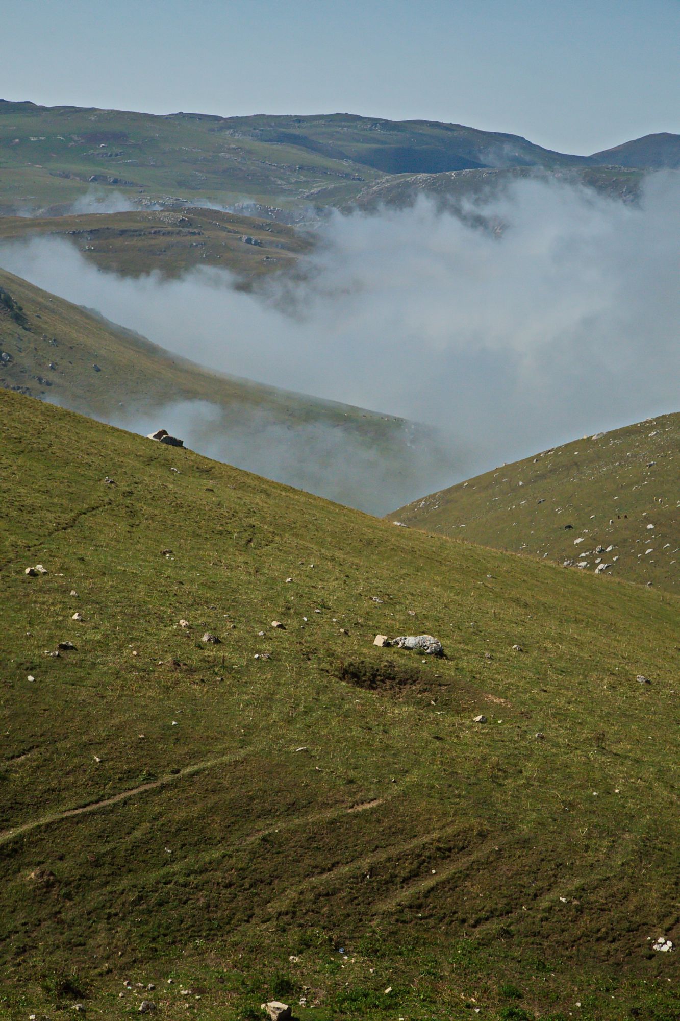 Туман в горах Чечни.